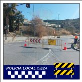 La carretera de Abarn, cortada por obras