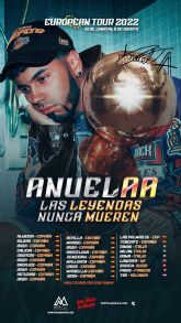 Anuel AA gira europea 'Las leyendas nunca mueren'