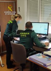 La Guardia Civil investiga a una empleada doméstica por delito de hurto en un domicilio de Cehegín