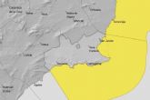 ACTUALIZACIXN: Aviso amarillo por fenmenos costeros y viento esta noche en el litoral de Cartagena. Y aviso amarillo por lluvia para el mircoles