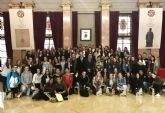 Jóvenes de Noruega, Holanda, Eslovenia y Murcia visitan el Salón de Plenos