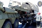 Bomberos de Cartagena intervienen en un accidente entre vehiculos militares en la A-30