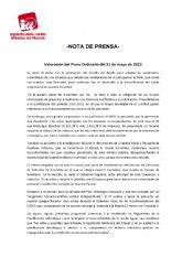 Valoraci�n del Pleno Ordinario del 31 de mayo de 2022. IU-verdes Alhama de Murcia