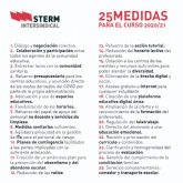 STERM presenta 25 medidas para iniciar el curso 2020/2021