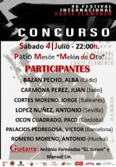 El patio del Mes�n Mel�n de Oro se prepara para �ltima noche de concurso