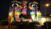 Una nueva iluminación en el mural de Eduardo Kobra permitirá disfrutarlo también de noche
