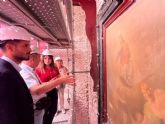 Comienzan las obras de rehabilitacin en la fachada lateral de la iglesia de San Bartolom de Murcia para frenar su deterioro