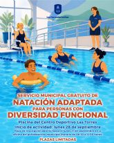 El servicio municipal gratuito de nataci�n adaptada para personas con diversidad funcional vuelve un curso m�s