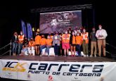 Manuel Marchena y Laura Nicols, ganadores de la VI carrera solidaria 10k Puerto de Cartagena