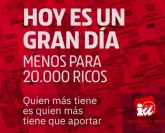 IU-Verdes de Cieza aplaude el 'impuesto de Solidaridad de las Grandes Fortunas'