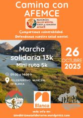 El Ayuntamiento de Blanca presenta la marcha solidaria 'Camina con Afemce'