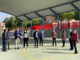 Los alumnos del colegio público de El Bojar cuentan con una nueva cubierta de 1.400 metros cuadrados en la pista polideportiva