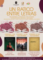 Los escritores Zineb Rimi, Jerónimo Tristante y Magdalena S. Blesa se apuntan a disfrutar 'Un ratico entre letras' Los escritores Zineb Rimi, Jerónimo Tristante y Magdalena S. Blesa se apuntan a disfrutar 'Un ratico entre letras'