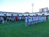 Los veteranos de FC Cartagena y el Hrcules homenajearon al portero cartagenero Sebastin Gmez