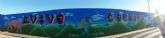 La Oficina Municipal del Grafiti realiza un nuevo mural en Corvera con ayuda de usuarios de Assido