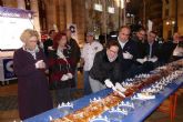 Tres mil cartageneros degustaron el roscón navideño en el Palacio Consistorial de Cartagena