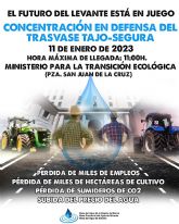 Concentración en defensa del trasvase Tajo-Segura. Madrid 11 de enero