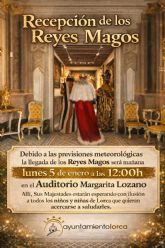 Los Reyes Magos saludarán a todos los niños y niñas de Lorca en el Auditorio Margarita Lozano