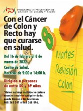 Programa de Prevencin de Cncer de Colon y Recto: del 16 de febrero al 8 de marzo de 2022