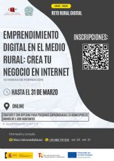 Dos talleres online gratuitos impulsan la digitalización en el medio rural hasta el 31 de marzo