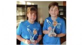 Javier López y Eva Martinez, de la escuela de tenis Kuore de Totana,  campeones en las categorías Alevín masculino y femenino en el torneo Regional Iniciatenis