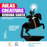 La Universidad Popular de Lorca oferta un total de 72 plazas para una nueva edición de las 'Aulas Creativas de Semana Santa' que se celebrarán del 31 de marzo al 10 de abril