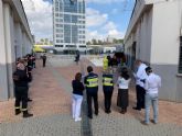 La UME instruye a bomberos, miembros de Proteccin Civil y brigadas forestales en desinfeccin de interiores