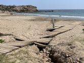 El PP denuncia el estado de abandono de las playas de Águilas durante la Semana Santa