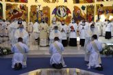 Habis sido llamados para ser apstoles de la alegra , Mons. Lorca a los tres nuevos presbteros