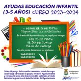 El prximo da 15 se abre el plazo de presentacin de las solicitudes de ayuda para Educacin Infantil