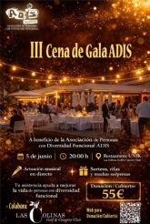 ADIS celebra su III Cena de Gala solidaria para impulsar la inclusión