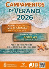 La Concejalía de Juventud de Molina de Segura presenta la oferta de campamentos de verano 2026 para ni&ntilde;os y jóvenes de 8 a 17 a&ntilde;os