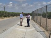 El Ayuntamiento de Murcia finaliza las obras de mejora de arcenes y taludes en carreteras y caminos de Jerónimo y Avileses