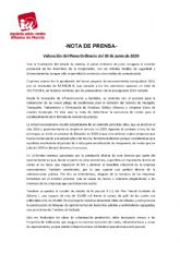 Valoracin del Pleno Ordinario del 30 de junio de 2020. IU-verdes Alhama de Murcia