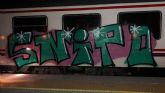 La Policía Local de Lorca detiene a un joven por realizar pintadas en un tren de cercanías en la estación de Sutullena