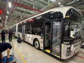 Los siete primeros tranvibuses de Murcia afrontan su ltima semana de fabricacin