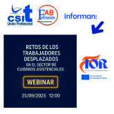 Webinar europea para defender los derechos de trabajadores desplazados en el sector asistencial