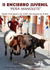 La Peña Manolete celebra el II Encierro Juvenil de Blanca