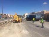 Acometen obras de colocacin y revestimiento de aceras en un tramo de ms de 100 metros de la avenida Juan Carlos I