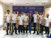 La concejala de Deportes, Irene Jdar, recibe a los lorquinos que han triunfado en el campeonato del Mundo de Karate WKB que se ha celebrado en Chile