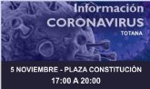SUSPENDIDO - Punto Informativo Covi-19 el d�a 5 de noviembre en la Plaza de la Constituci�n