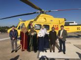 Los Reyes Magos llegan en helicptero al hospital Los Arcos del Mar Menor