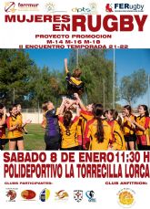 El CD La Torrecilla Gins Antonio Vidal Ruiz acoger, este sbado, un taller de entrenamiento de rugby dirigido a mujeres jvenes de Lorca
