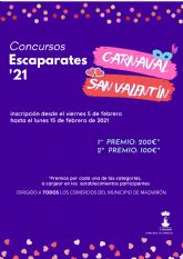 Abierto el plazo de inscripción para los concursos de escaparates de Carnaval y San Valentín