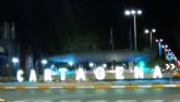 El submarino Isaac Peral de Cartagena se ilumina de color turquesa con motivo del 'Da Mundial de Las Lipodistrofias'