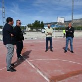 Visita a las obras de las pistas polideportivas de Ychar y La Puebla de Mula