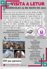 La Asociación de Mujeres Amigas sin Fronteras, junto con la Concejalía de la Mujer de Puerto Lumbreras, organiza el segundo viaje a Letur (Albacete)