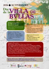 Bullas celebra el D�a de la Villa 2026 con un amplio programa cultural y conmemorativo