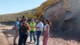 Avanzan las obras de ampliación de la carretera que enlaza Lorca con el corazón de la Sierra de Almenara