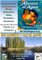 Cadena Humana en Defensa de Fuentes, Manantiales, muy amenazadas, y del Valle del Ro Qupar, casi eliminado